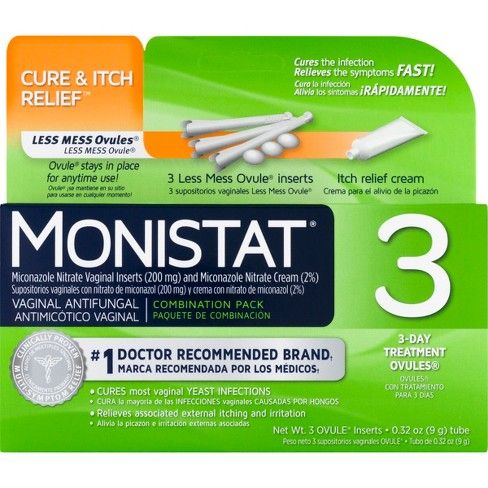 Monistat Cure & Itch  3-Day  Ovules - 0.32oz