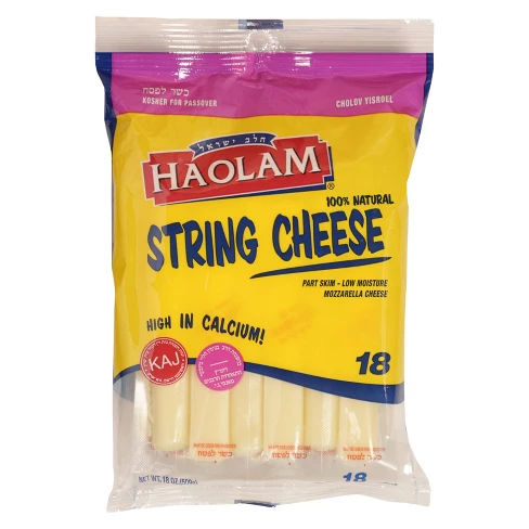 Haolam Kosher String Cheese - 18ct/18oz