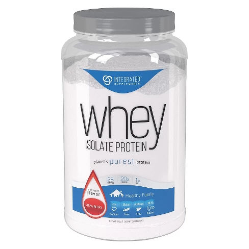 Integrated Supplements Whey Isolate Protein Powder - Strawberry - 1.85lb