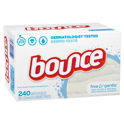 Bounce Fabric Softener Sheets Free & Gentle - 240ct