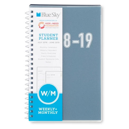 2018-19 Academic Student Planner 5" x 8" Blue - Blue Sky