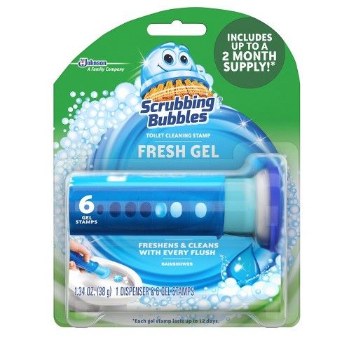 Scrubbing Bubbles Toilet Cleaning Gel Glade Rainshower 1.34oz
