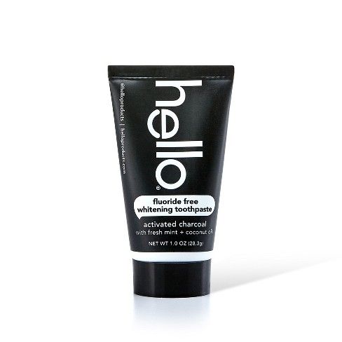 hello Activated Charcoal Whitening Trail and Travel Toothpaste, 1oz