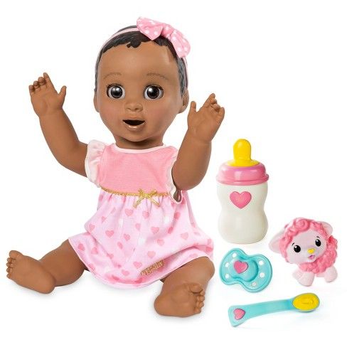 Luvabella Responsive Baby Doll with Realistic Expressions and Movement - Dark Brown Hair