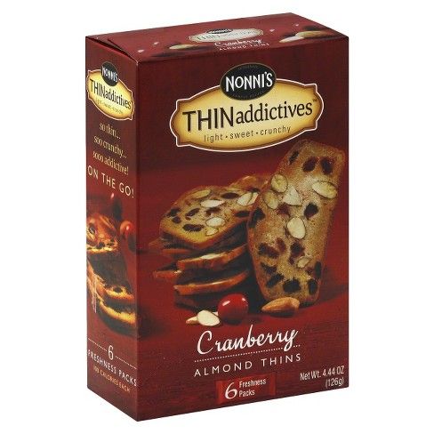 Nonni's Thinaddictives Cranberry Almond Thins - 4.44oz