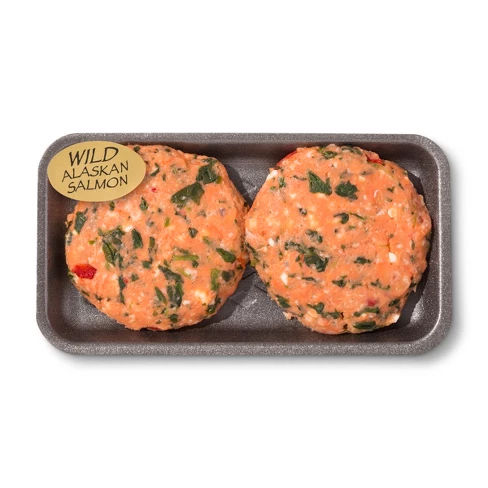 Encore Seafoods Salmon Florentine Burgers - 8oz