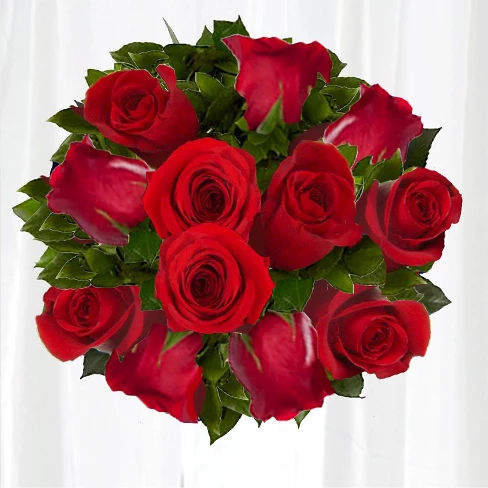 12 Red Roses - Bouquet Only