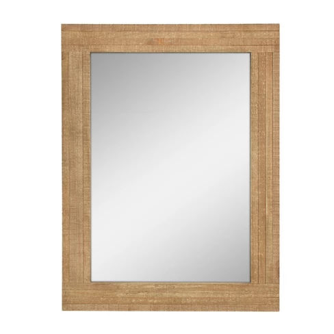 Rectangle Worn Wood Mirror Brown 24 x 18 - Stonebriar Collection