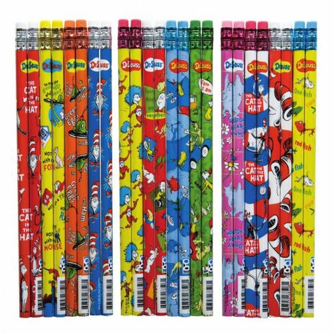 GEDDES Dr. Seuss #2 Pencils - Box of 72 Assorted Designs