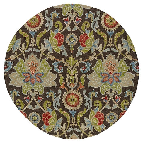 Rugs 6' ROUND Kaleen Rugs Chocolate