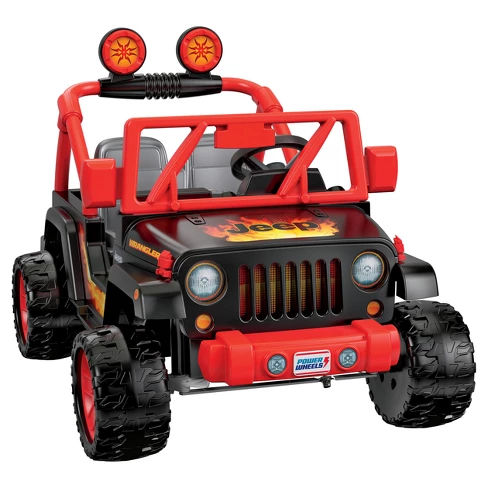 Fisher-Price Power Wheels Tough Talking Jeep - Black/Red