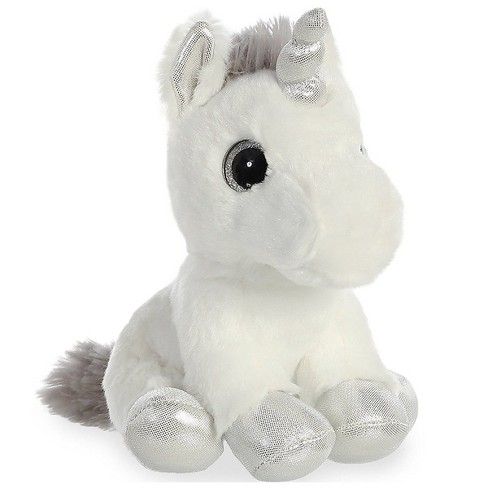 Aurora World Sparkle Tales Silver Unicorn 8" Stuffed Animal