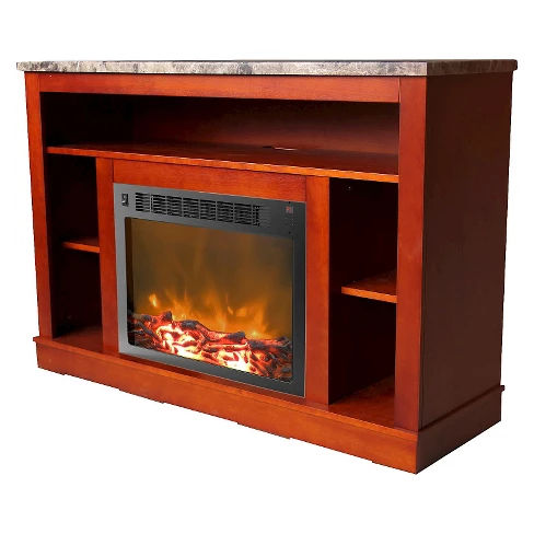 Cambridge CAM5021-1CHR Seville Fireplace Mantel with Electronic Fireplace Insert, Cherry