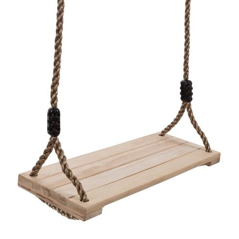 Hey! Play! Kids Backyard Adjustable Wooden Swing