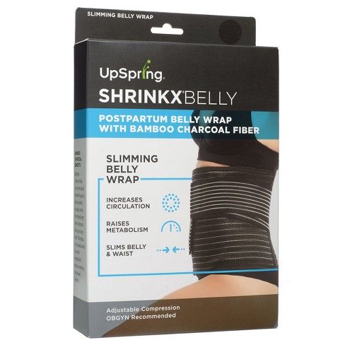 UpSpring Shrinkx Belly Support Wrap - Charcoal L/XL