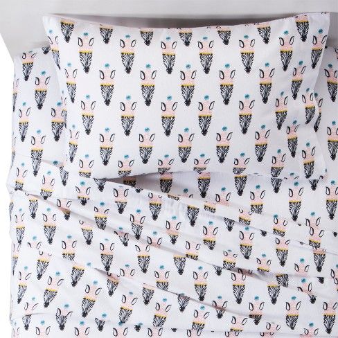 Zebra Flannel Sheet Set - Pillowfort™