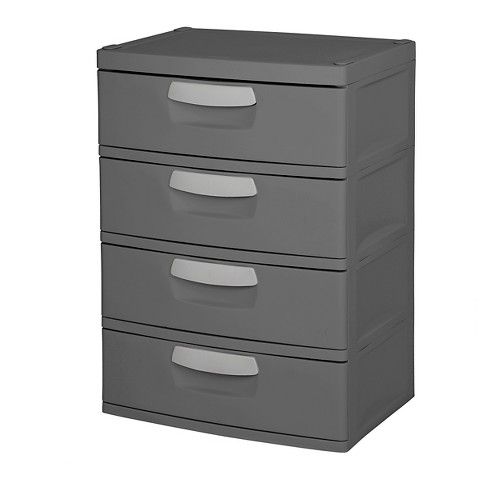 Sterilite® 4-Drawer Garage and Utility Storage Unit - Gray
