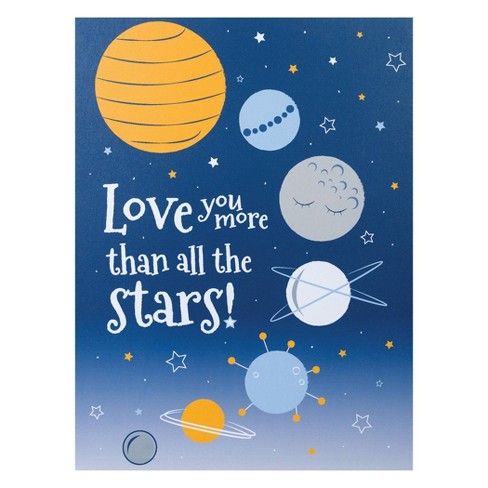Trend Lab Unframed Wall Canvas Planet Love