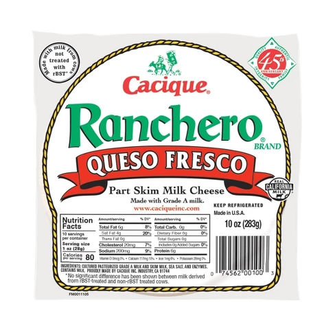 Cacique Ranchero Queso Fresco - 10oz