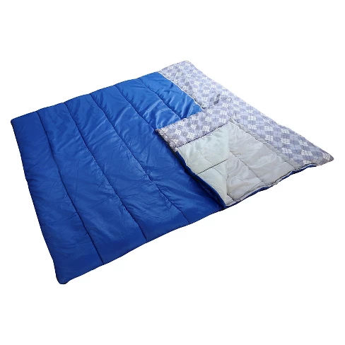 Exxel Outdoors Double 35 Degree Sleeping Bag Blue - 80" x 66"