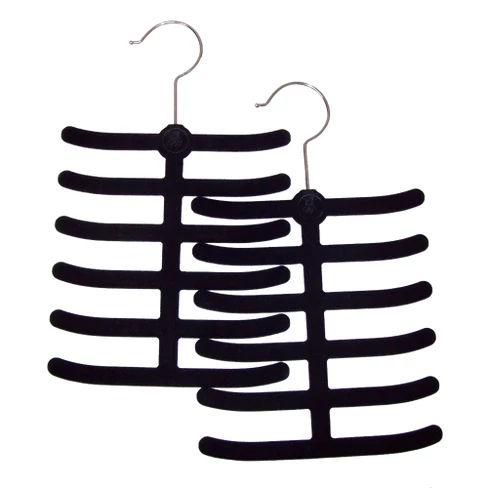 Huggable Hangers 2pc Tie and Belt Hangers - Black