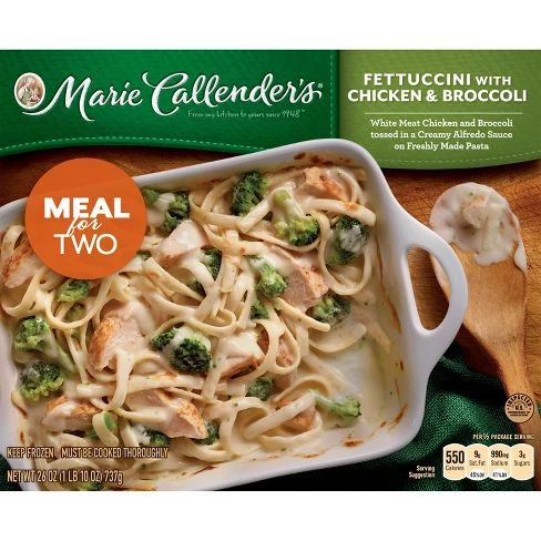 Marie Callender S Frozen Meal For Two Fettucchini With Chicken Broccoli 26oz Buy Online In Iceland At Desertcart Is Productid 124045770