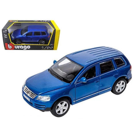 Volkswagen Touareg Blue 1/24 Diecast Model Car by Bburago