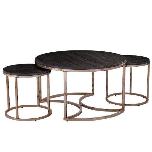 Linder Round Nesting Tables 3pc Set Aiden Lane Buy Online In Maldives At Maldives Desertcart Com Productid 123304428