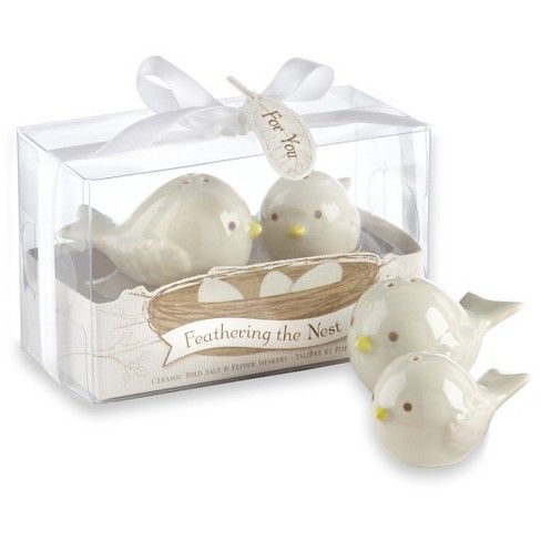 12ct Feathering the Nest Ceramic Birds Salt & Pepper Shakers