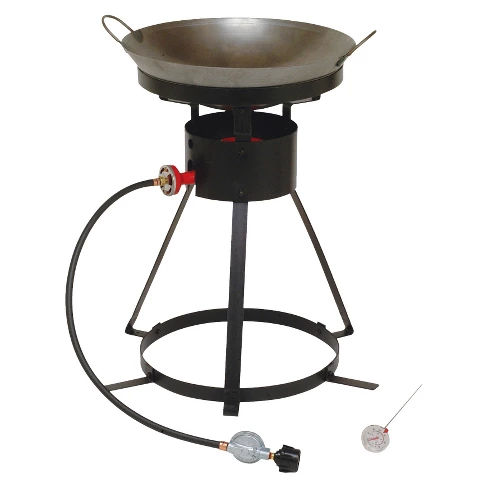 King Kooker® Portable Propane Outdoor Wok Cooker with 18" Steel Wok