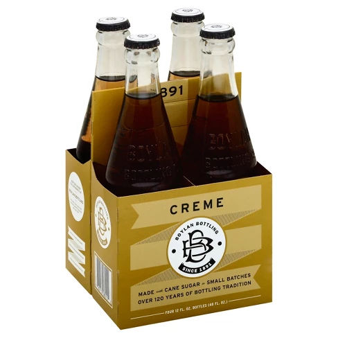 Boylan Cream Soda - 4pk/12 fl oz Glass Bottles