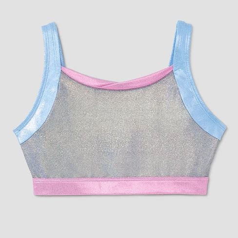 Freestyle by Danskin Girls' Sports Bra - Silver