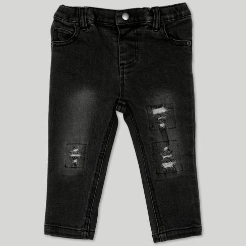 Afton Street Baby Boys' Distressed Jeans - Black