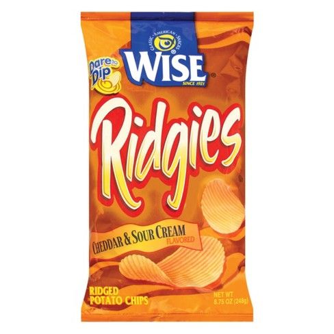 Wise Cheddar Sour Cream Ridgies 8.75oz