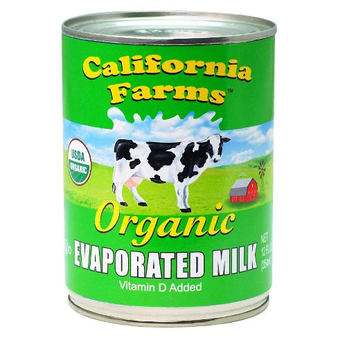 California Farms™ Vitamin D Added Organic Evaporated Milk - 12oz