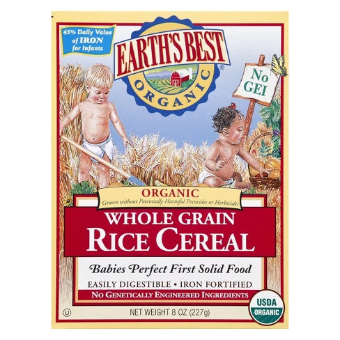 Earth's Best  Baby Cereal Whole Grain Brown Rice - 8oz