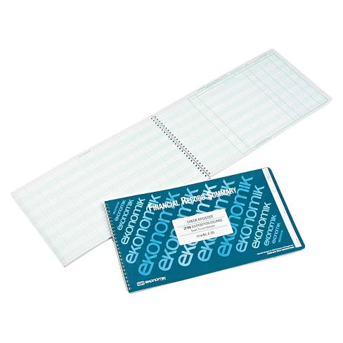 Ekonomik® Wirebound Check Register Accounting System, 8 3/4 x 14 3/4, 40 Pages
