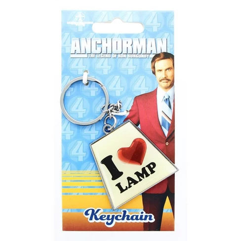 Anchorman The Legend of Ron Burgundy "I Heart Lamp" Keychain