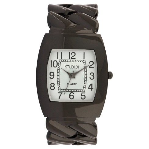 Women's Studio Time® Bangle Watch - Black