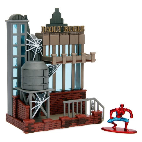 Nano Metalfigs Spider-Man Daily Bugle City Scene Playset