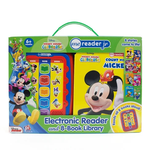 Disney Mickey Mouse Clubhouse Electronic Me Reader Jr Story Reader and 8-book Boxed Set