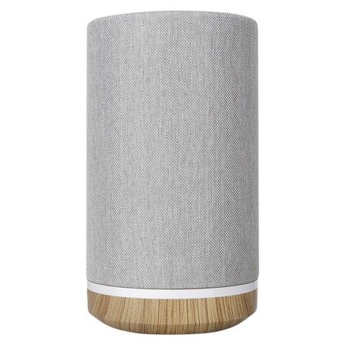 Knit Tower, Bluetooth Wireless Speaker - Light Gray/Wood