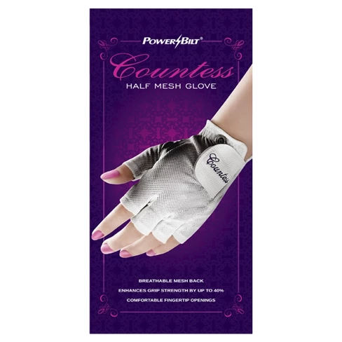 Powerbilt Countess Half-Finger Golf Glove Ladies Left Hand - Medium