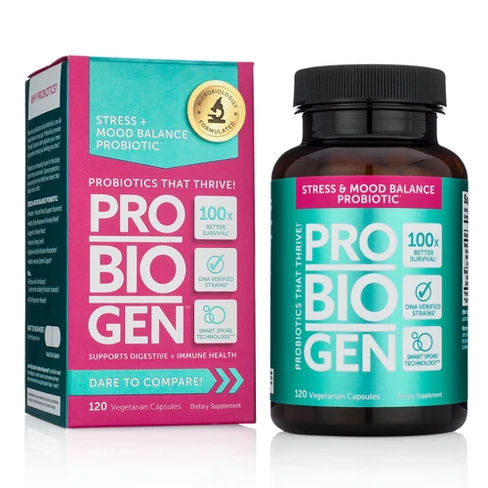 Probiogen Stress and Mood Balance Probiotics Capsules - 120ct