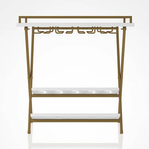 Trevia Folding Wine Rack White - CosmoLiving by Cosmopolitan