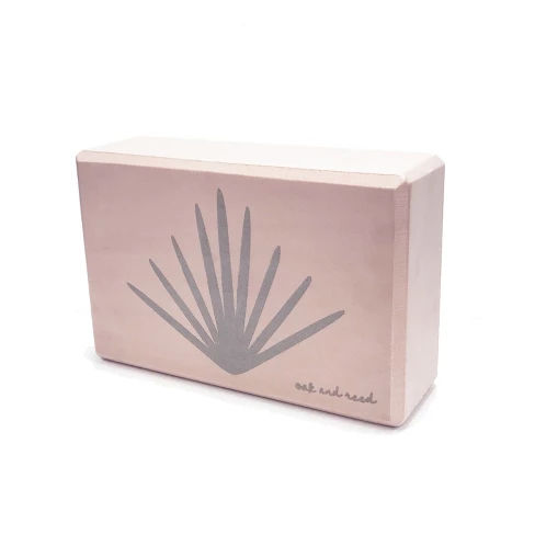 Oak and Reed Yoga Block with Metallic Printing - Pink Fanfare