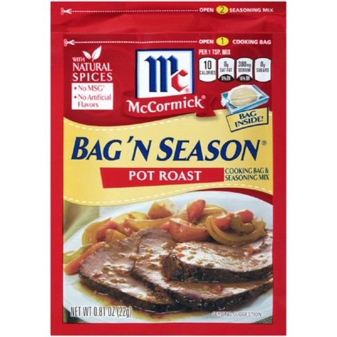 McCormick Bag 'N Season Cooking Bag and Pot Roast Seasoning Mix .81 oz