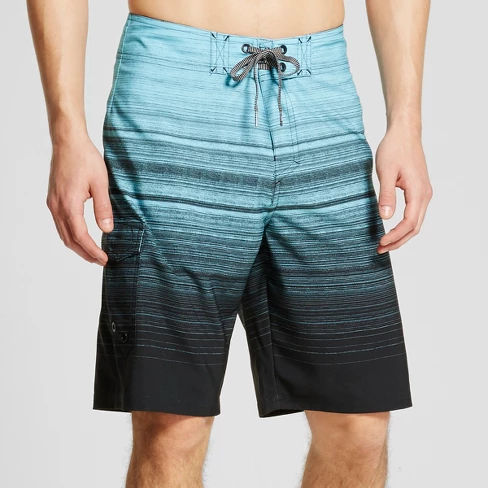 Men's Blue Stripes Board Shorts - Ocean Current