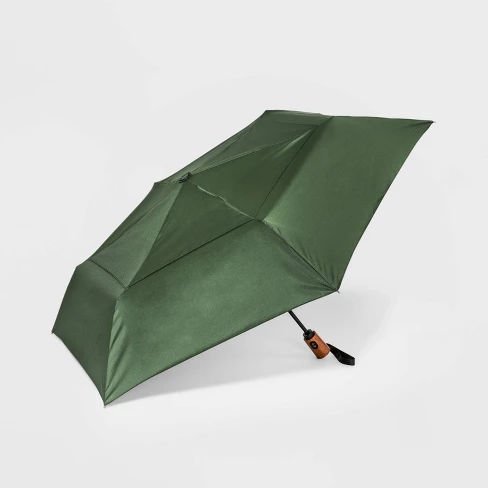 Cirra by ShedRain Air Vent Auto Open Auto Close Compact Umbrella - Green Olive