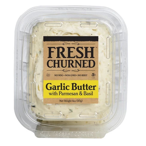 Chef Shamy Fresh Churned Garlic Butter with Parmesan and Basil - 4oz